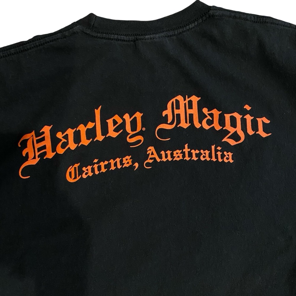 Harley Davidson Ride Australia Down Under T-Shirt Black XL Cairns Magic READ - Picture 7 of 9